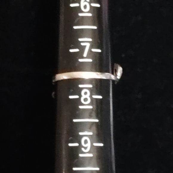 Heart Shape SS 925 Cubic Zirconia Ring Size 7.5 - Picture 3 of 6